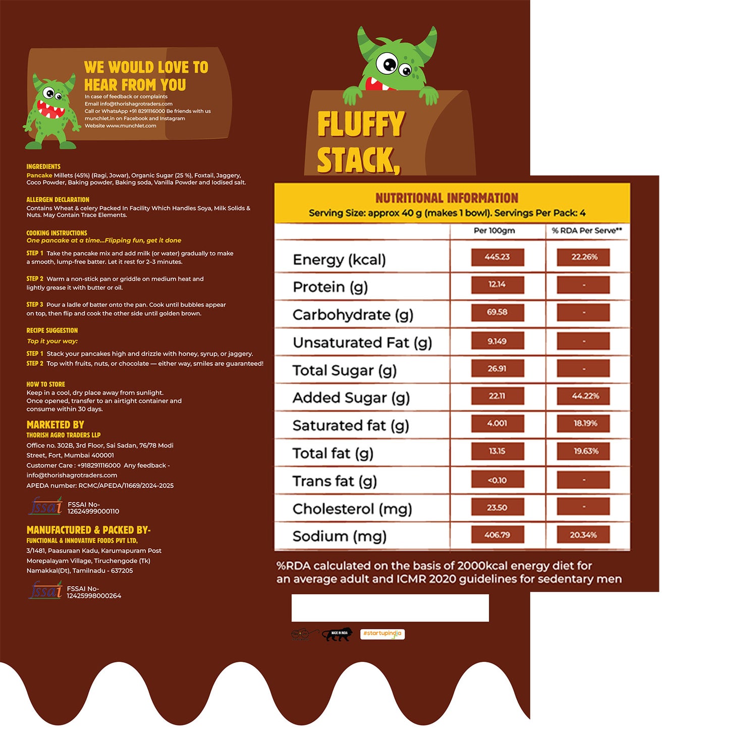 Chocolate Pancake Mix X2