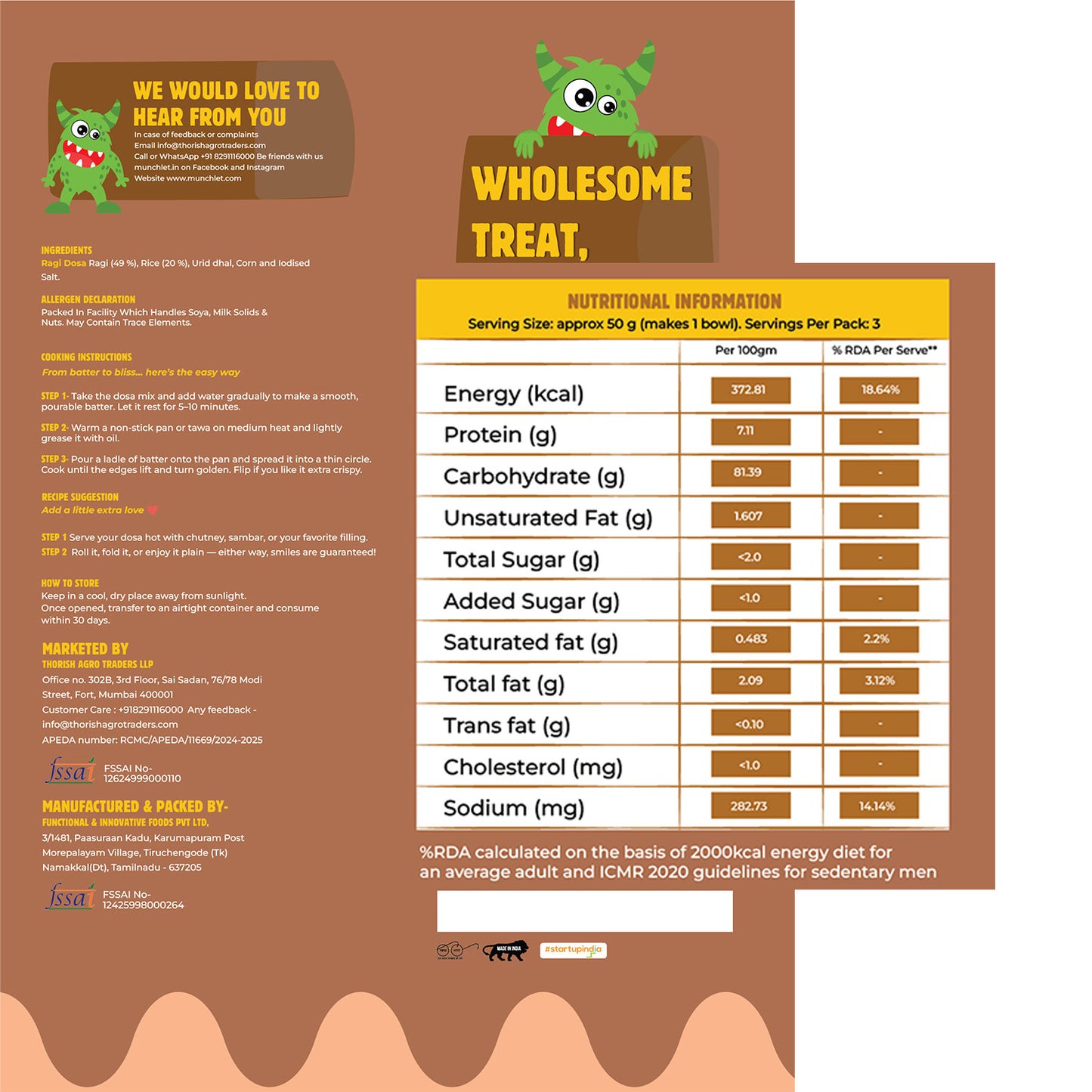 Dosa Twin (Ragi + Multimillet)