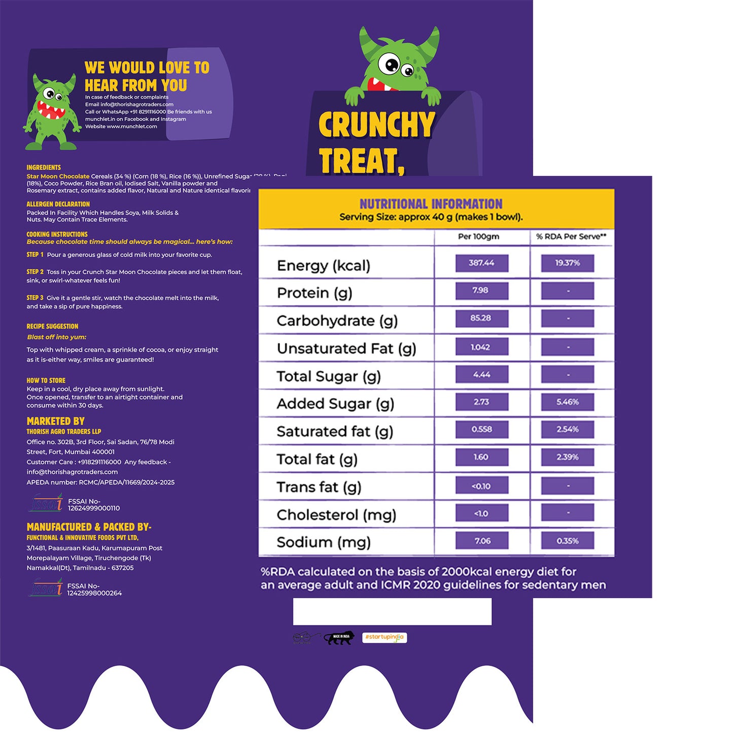 Star Moon Chocolate X2