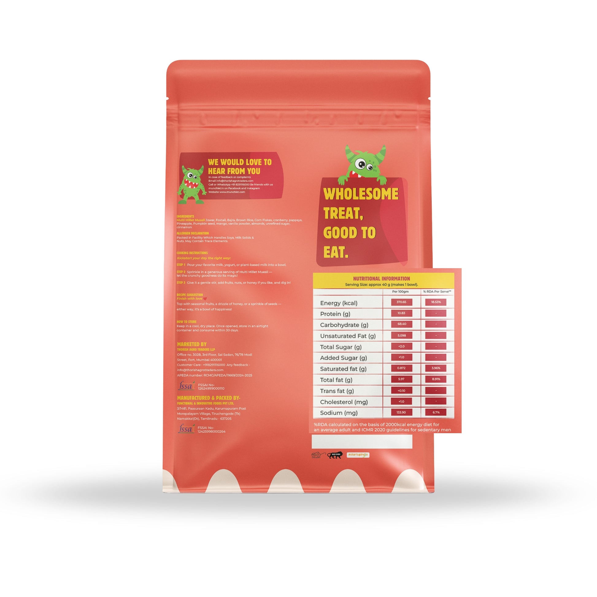 information of Multimillet Muesliormation